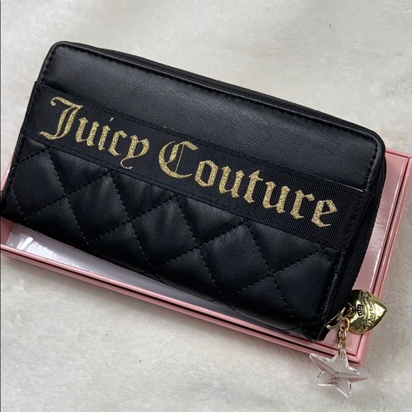 Juicy Couture Handbags - [ JUICY ] Black Quilted Wallet